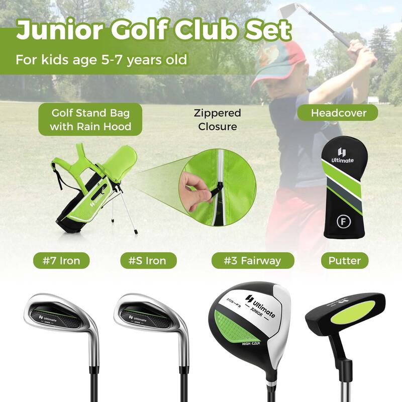 Ultimate Kids Golf Practice Set Junior Complete Golf Club Set for Kids - See Details