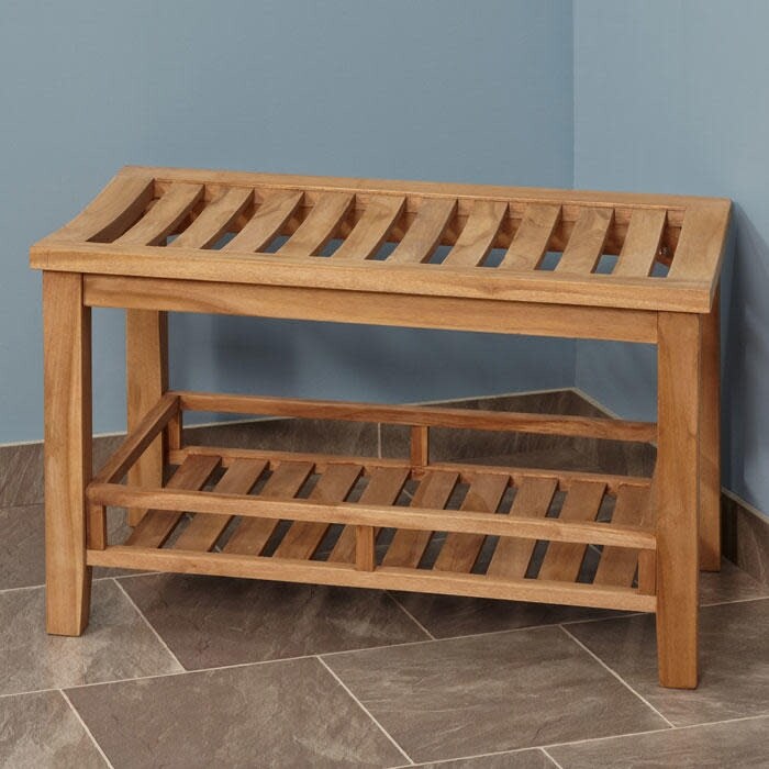 Signature hardware teak online shower seat