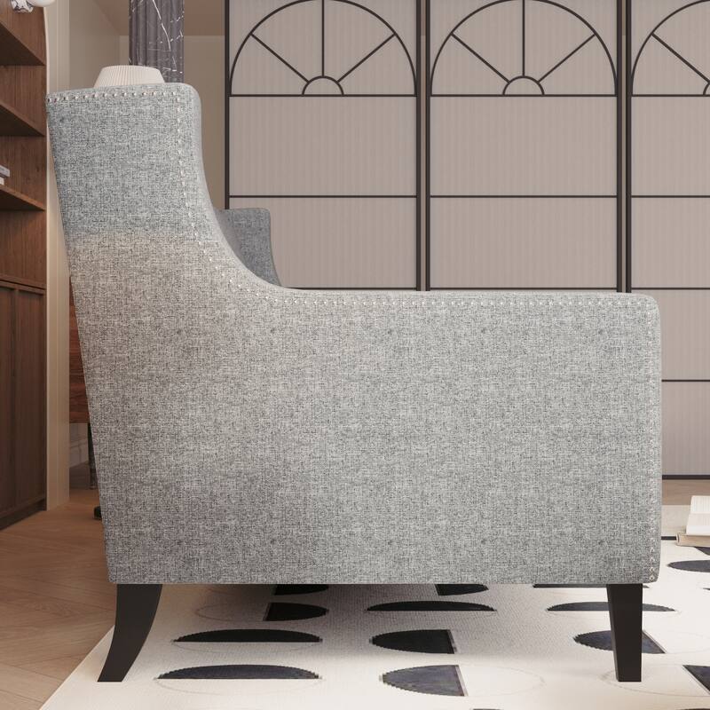 Button Tufted 3 Seater Sofa, Comfy Upholstered Fabric Sofa, Deep Seat Sofa with Armrest & Cushion for Living Room, Apartment