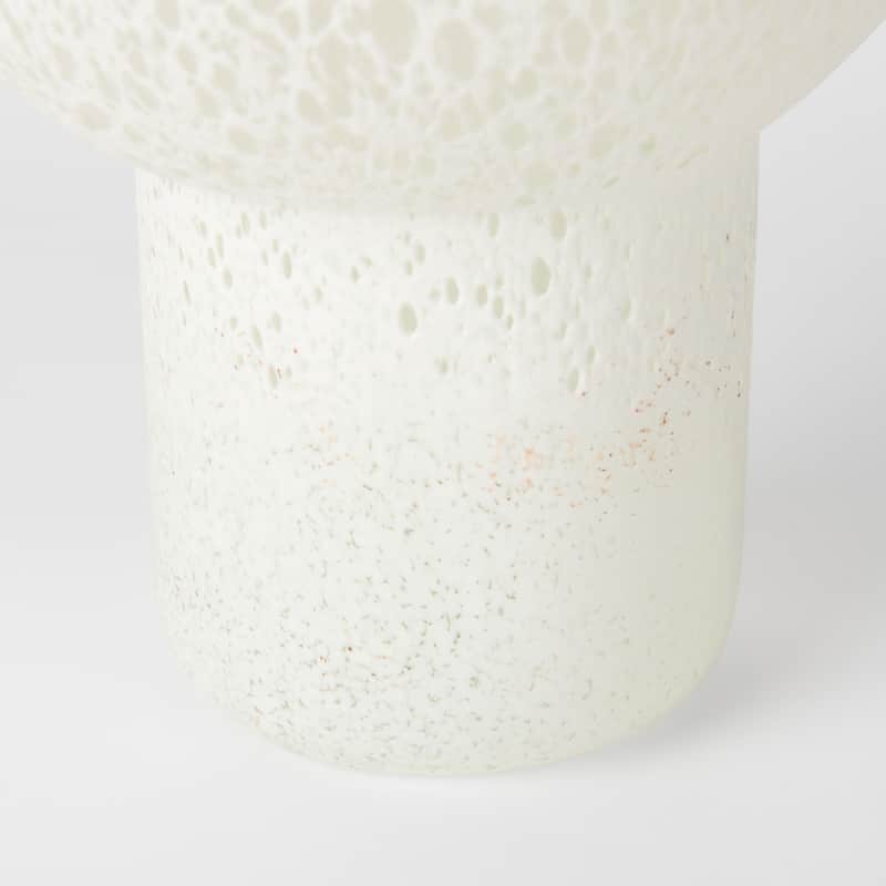 Heket Short White Glass Vase
