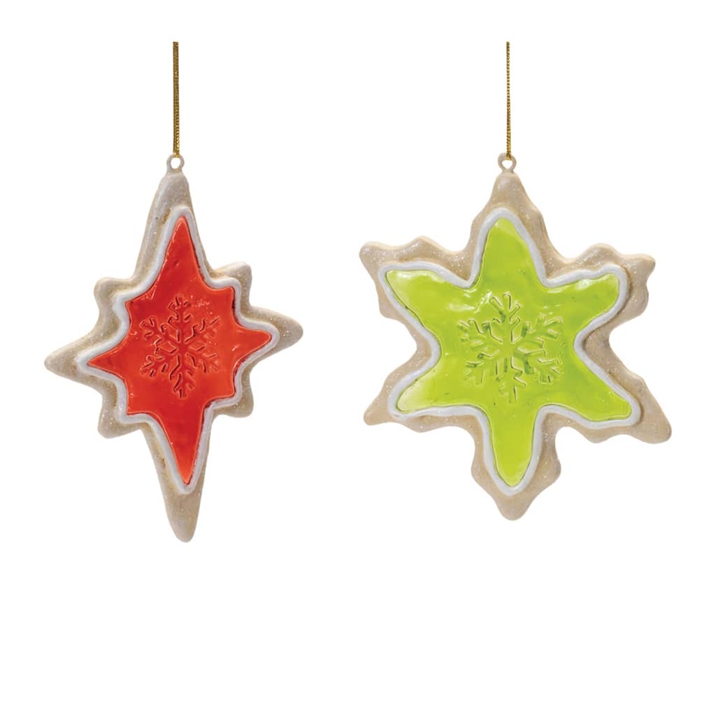 Cookie Onion Christmas Ornaments - 8" - Red and Beige - 6ct