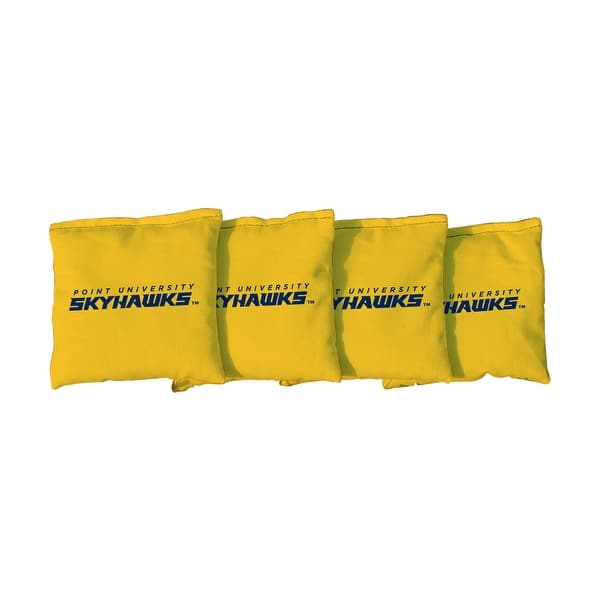 slide 2 of 3, Point Skyhawks Yellow Cornhole Bags All-Weather Resin Filled