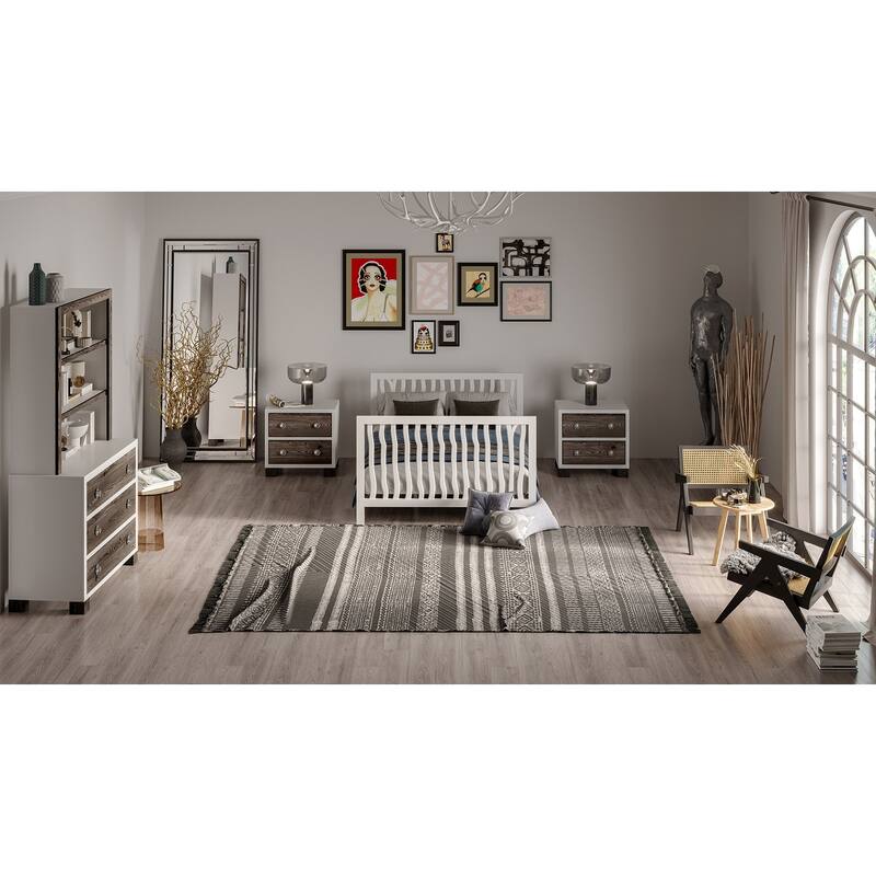 Milk Street True Hutch/Bookcase - Brown/White