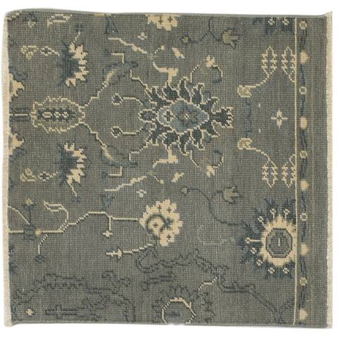 One of a Kind Hand-Knotted Persian 2' x 3' Oriental Wool Grey Rug - 3'0"x2'1"