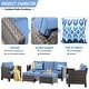 preview thumbnail 82 of 82, OVIOS 5-Piece Outdoor Wicker Patio Conversation Set