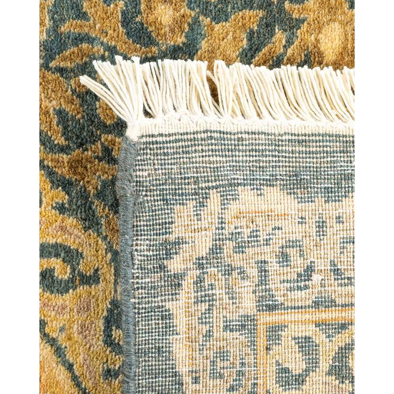 Overton Handknotted Wool Traditional Oriental Brown Area Rug - 6' x 9'