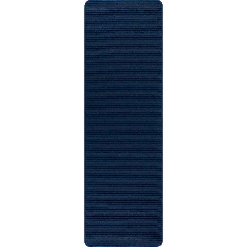 Beverly Rug Solid Color Non-Slip Rubber Back Washable Indoor Area Rug