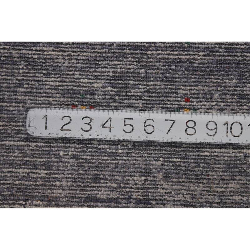 Hand Knotted Oriental 100% Wool Carpet Tribal Tribal Navy Blue & Blues Gabbeh Area Rug - 12' 1'' X 9' 1''