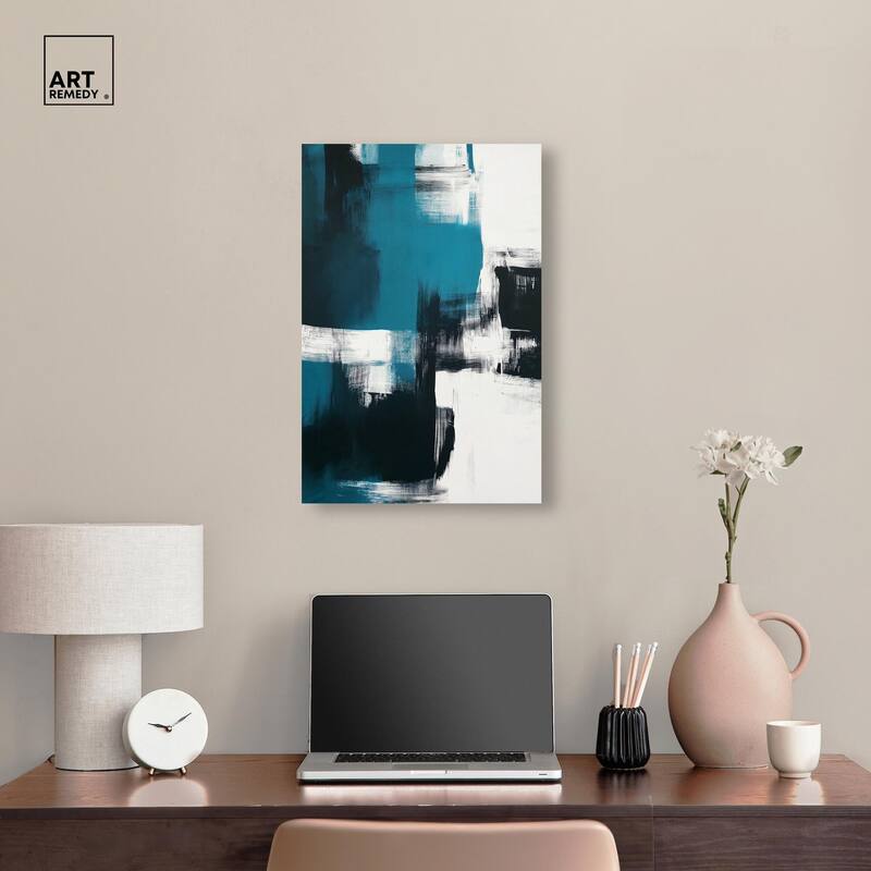 Weight of Teal Canvas by Art Remedy, Gallery Wrapped