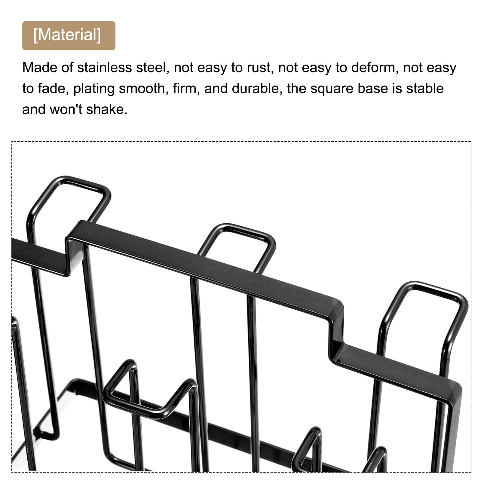Cup Drying Rack, 220x145mm for Home Counter, Office, Kitchen Black - On  Sale - Bed Bath & Beyond - 38395037