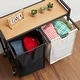 preview thumbnail 5 of 5, 2-Section Rolling Laundry Basket Hamper Cart with Wheels