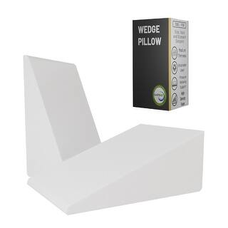 TOPSTYLE 20x18x11 Reflux Support Bed Wedge Pillow – Flex Foam With Removable Cooling Cover
