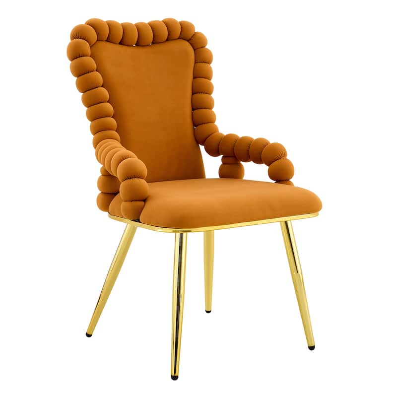 Dining Chairs Set of 2, Upholstered Dining Room Chairs with Metal Legs, Velvet Kitchen Chairs, Accent Chairs for Living Room