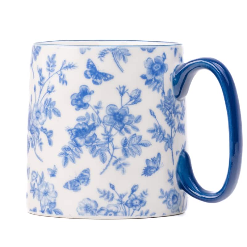 10 Strawberry Street Bella Flora Mugs, Set of 4