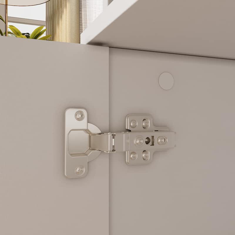 Modern Bird Cage Cabinet with Storage Base, White Wooden Aviary with DIY Wire Grid & Easy Clean Tray for Parakeets