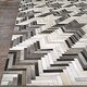 preview thumbnail 5 of 5, Dream Decor Rugs Vail Cascade Ivory Brown Geometric Handmade Area Rug
