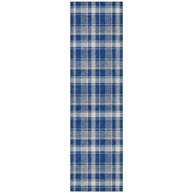 Alvasi Plaid Weather Resistant Blended Style Runner Outdoor Rug