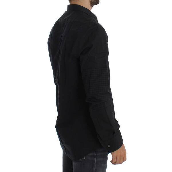 Shop Dolce Gabbana Black Checkered Slim Fit Gold Casual Men S