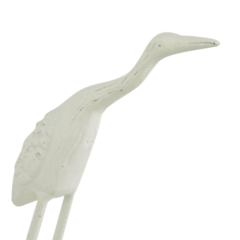 Metal Bird Decorative Sculpture - Set of 2 White - Roche River Decor