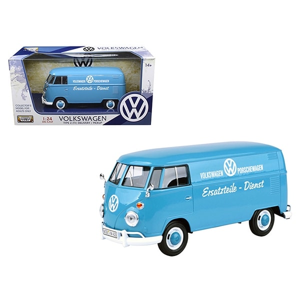Volkswagen Type 2 T1 Delivery Truck Blue Porsche Wagen 1 24 Volkswagen Type 2 T1 Delivery Truck Blue Porsche Wagen 1 24 Cast Model Car By Motormax Free Shipping On Orders Over 45 15626293