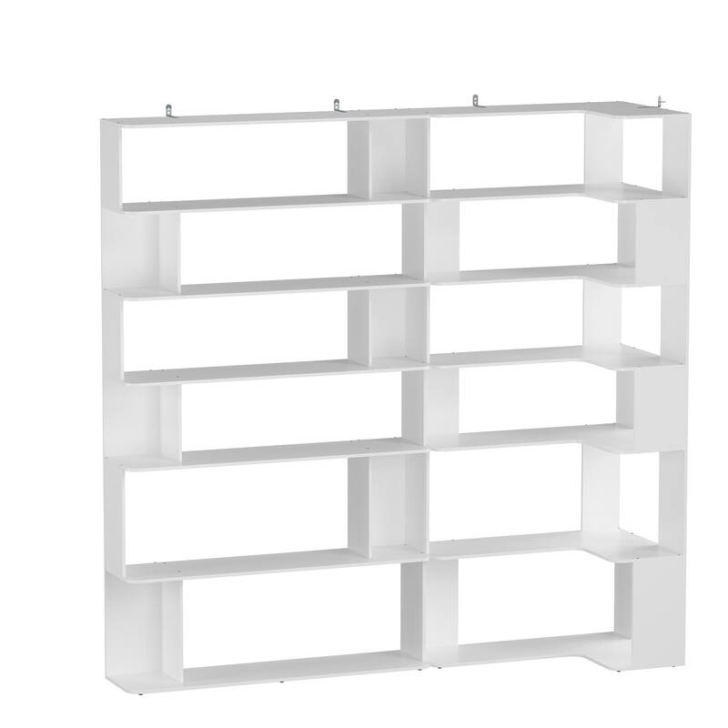 Buffet Display Cabinet Bookshelf Bookcase 81.9 Inches Tall Bookshelf