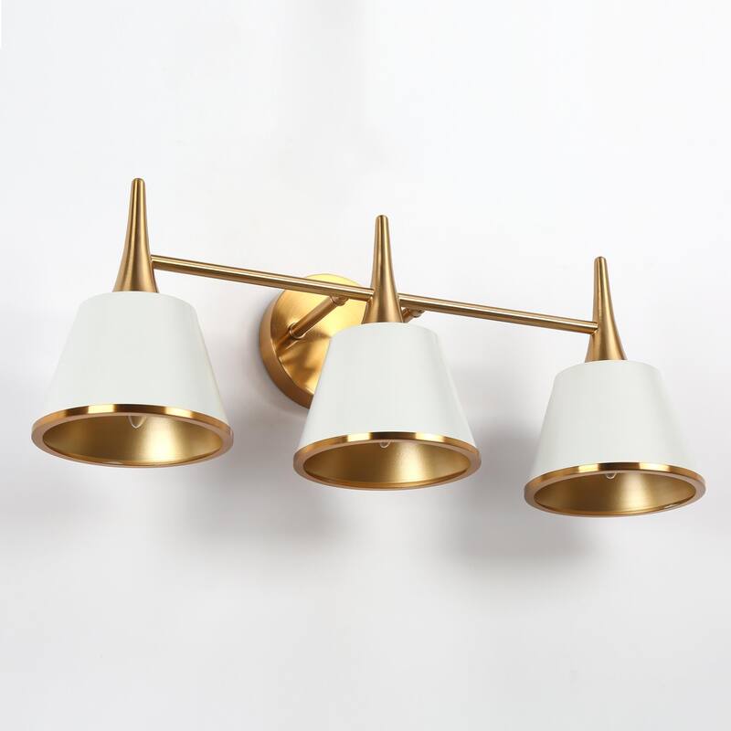 Mid-century Modern Gold 1/2/3/4-Light Bathroom Vanity Light Metal Wall Sconces