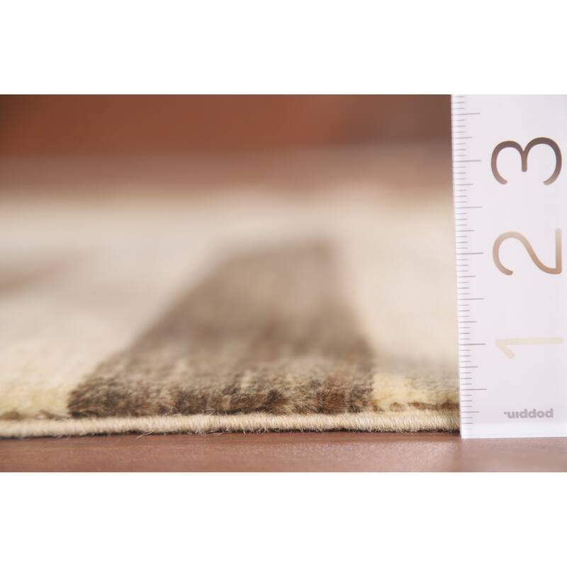 Geometric Gabbeh Kashkoli Area Rug Handmade Wool Carpet - 6'5" x 8'0"