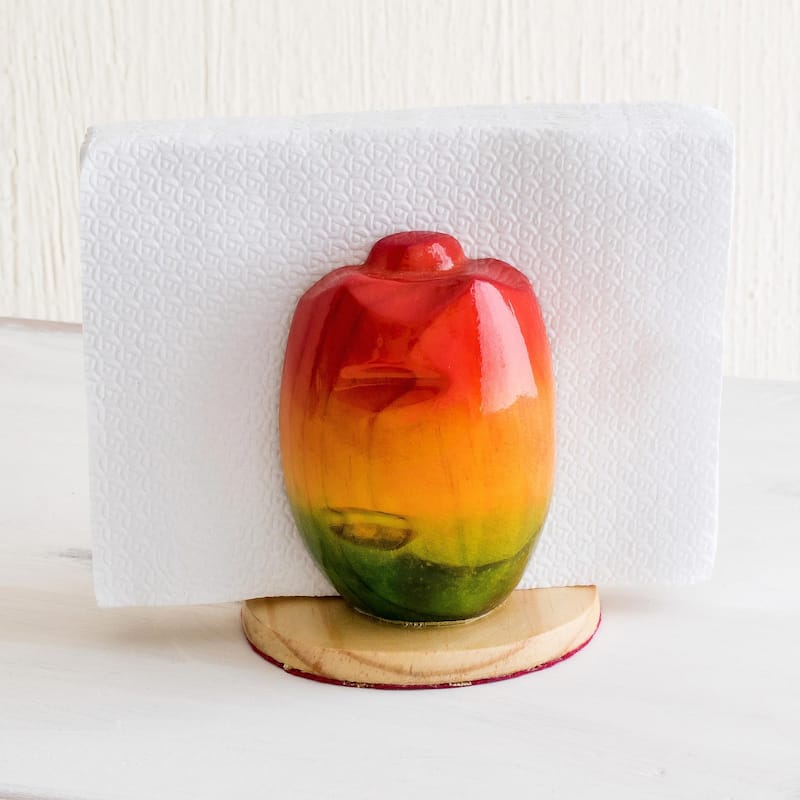 Novica Handmade Juicy Jocote Wood Napkin Holder
