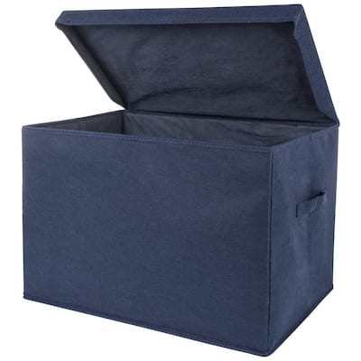 Sammy & Lou Navy Solid Color Felt Toy Box