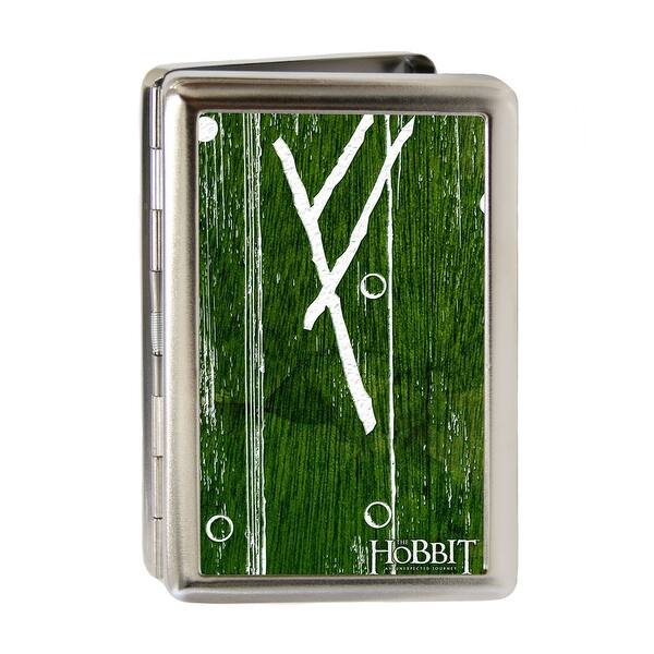 The Hobbit An Unexpected Journey Bilbo S Door W Gandalf S Mark Fcg Green Business Card Holder