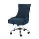 preview thumbnail 18 of 29, 360° Rotating Home Office Chair, Adjustable Height Ergonomic Chair, Upholstered Desk Stool with Metal Base and Wheels - N/A