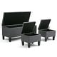 preview thumbnail 38 of 66, WYNDENHALL Lancaster 44 inch Wide Contemporary Rectangle Storage Ottoman