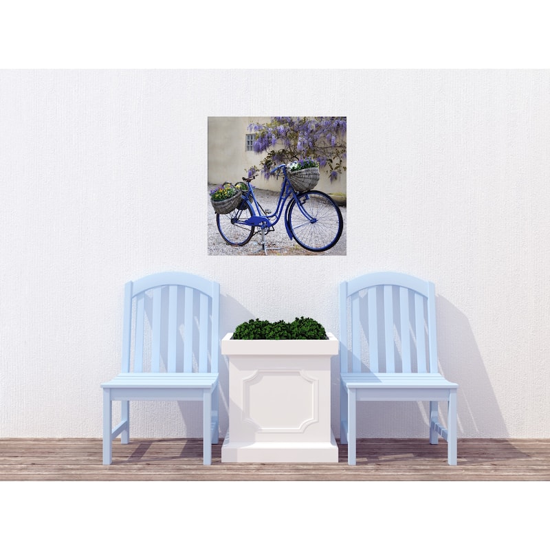 Blue Bike Indoor/Outdoor Art - Multi-color