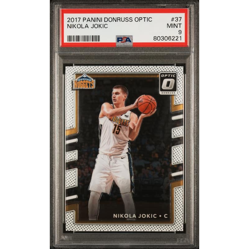 Nikola Jokic 2017 Panini Donruss Optic Basketball Card #37 Graded PSA 9 - 8'6" x 11'6"