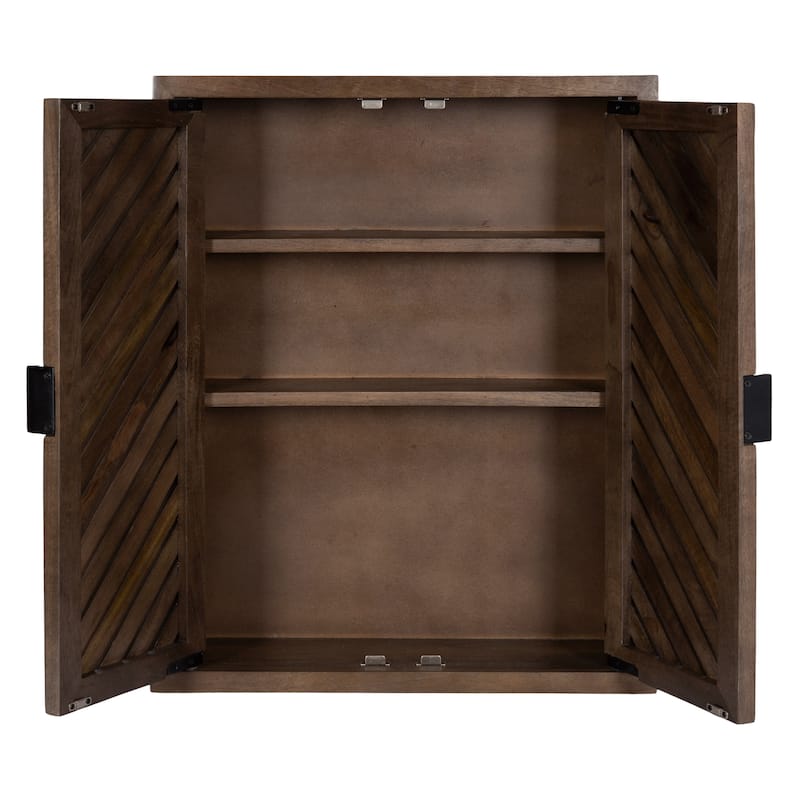 Kate and Laurel Mezzeta Decorative Wood Wall Cabinet