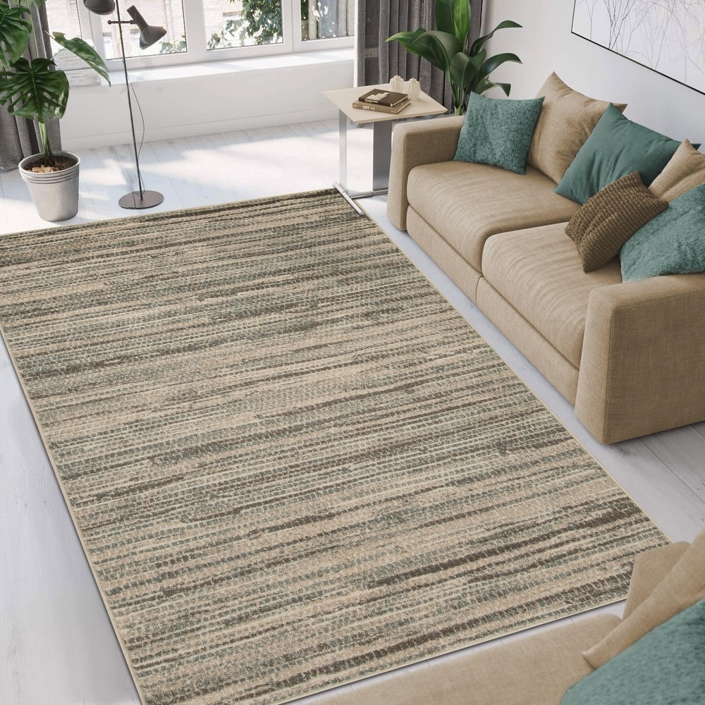 Superior Eclectic Abstract Lines Indoor Area Rug