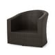 preview thumbnail 7 of 16, Darius Outdoor Wicker Aluminum Swivel Club Chair with Cushion (Set of 2) by Christopher Knight Home