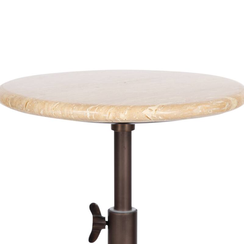Kate and Laurel Engles Adjustable Marble Table and Plant Stand