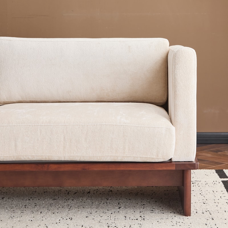 Christopher Knight Home - Luxe Modern Upholstered Sofa with Solid Wood Base