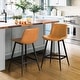 preview thumbnail 6 of 103, LUE BONA Modern Industrial Counter Stools Faux Leather Upholstered Counter Height Bar tools with Back Set of 2 - Whiskey Brown-24 in. - Counter Height