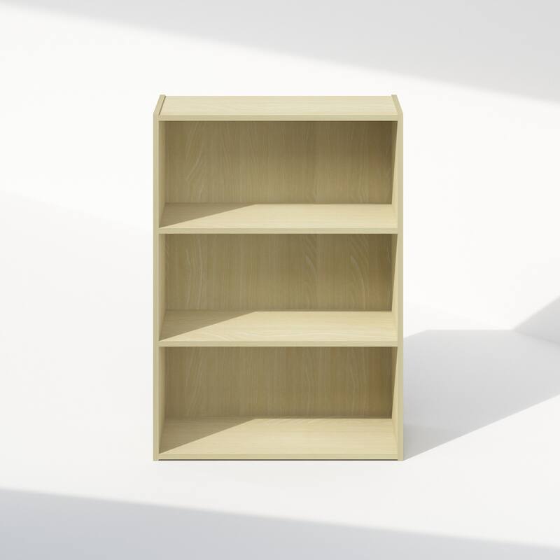 31.5 in. Tall Beech Wood 3-Shelf Bookcase