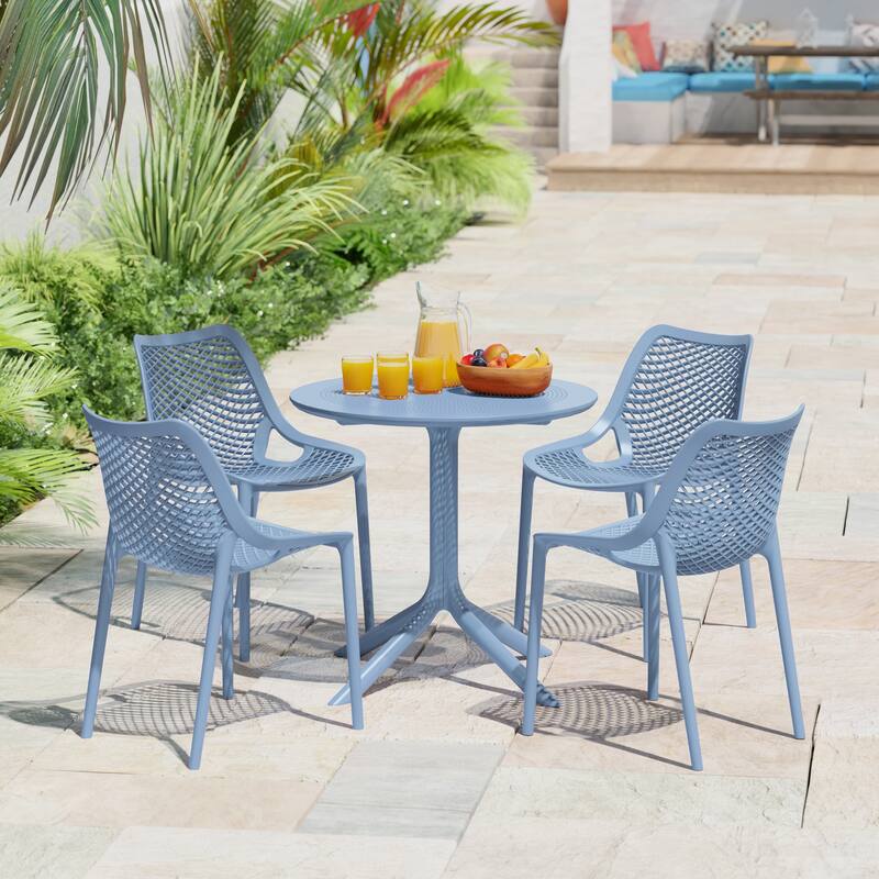 Frond and Form 4-Person Outdoor Round Dining Set