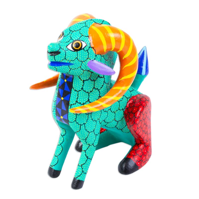 Novica Handmade Bold Cimarron Wood Alebrije Sculpture