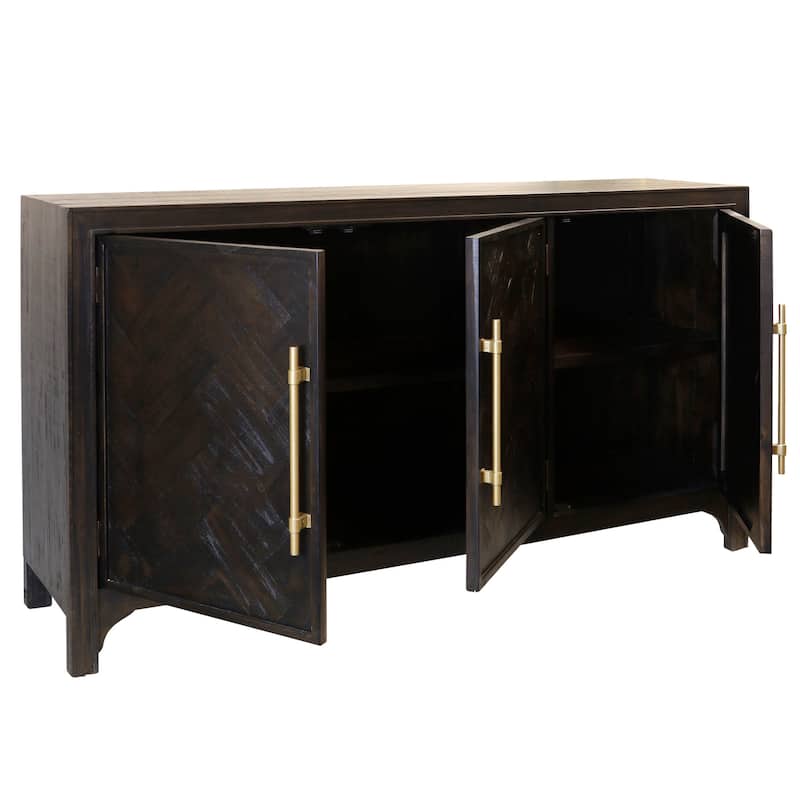 StyleCraft 3-Door Console - Kona & Gold