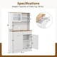 preview thumbnail 3 of 8, Gymax Double Tilt Out Trash Cabinet w/ Hutch Kitchen Pantry Storage