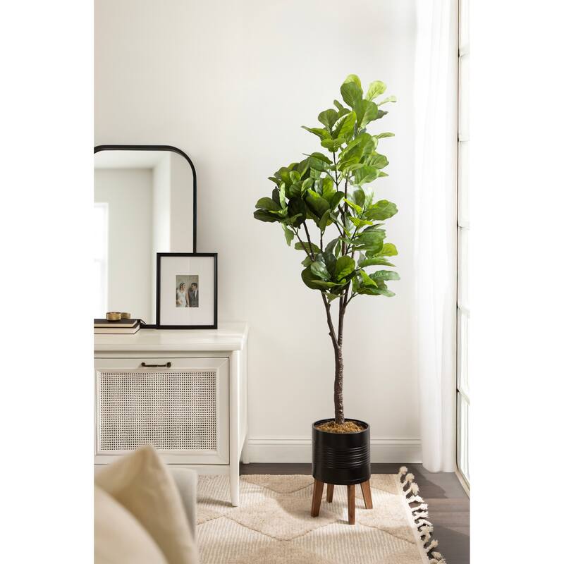 Kate and Laurel Fidmont Faux Fiddle Fig Tree