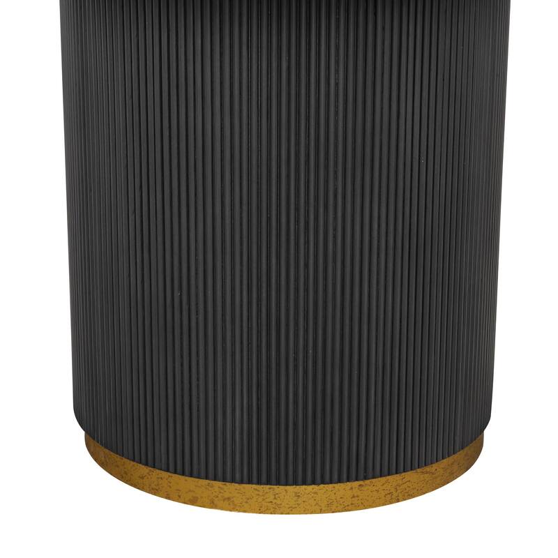 Furniture of America Torin Modern 5-Piece White Marble Top Round Dining Set with Swivel Chairs