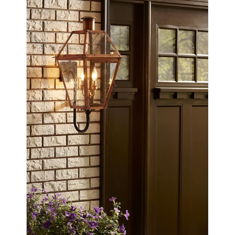 Rue De Royal 4-Light Outdoor Wall Lantern in Aged Copper - Aged Copper
