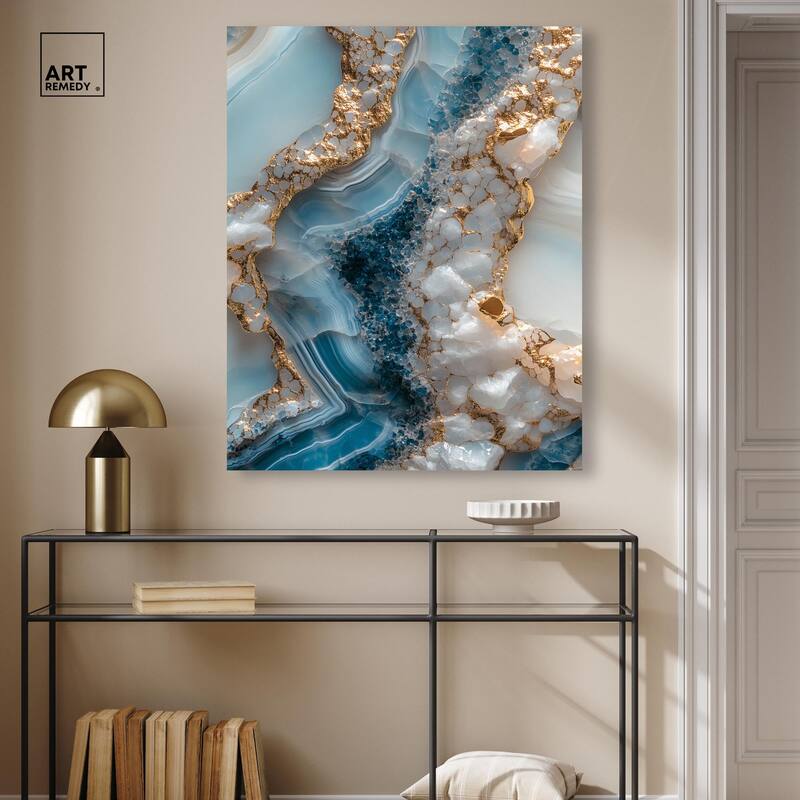 Lapis River Canvas by Art Remedy, Gallery Wrapped