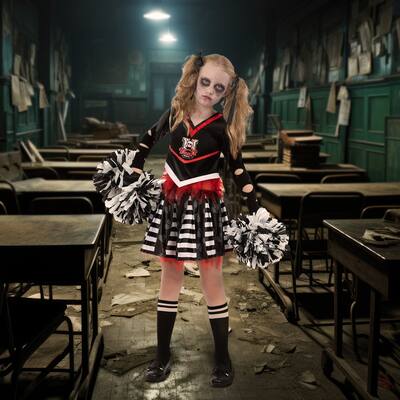 Girls Dead Cheerleader Halloween Costume (Small Size)